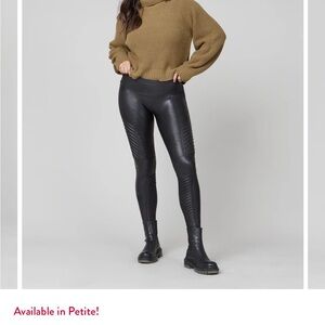 SPANX Faux Leather Moto Leggings